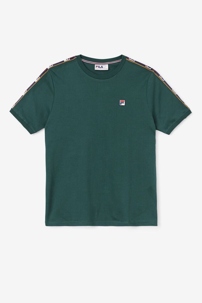 Fila T-Shirt Mens Green Oliver - Ireland 76238-ZKYA